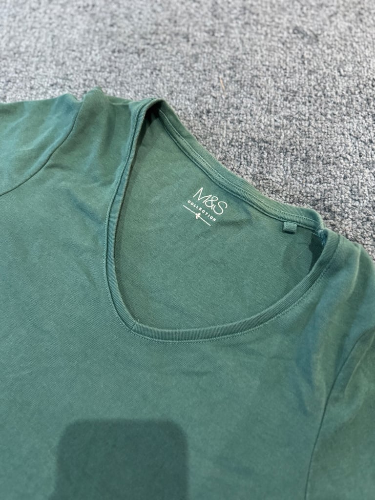 Ladies Green M&S Mid Sleeve T-Shirt