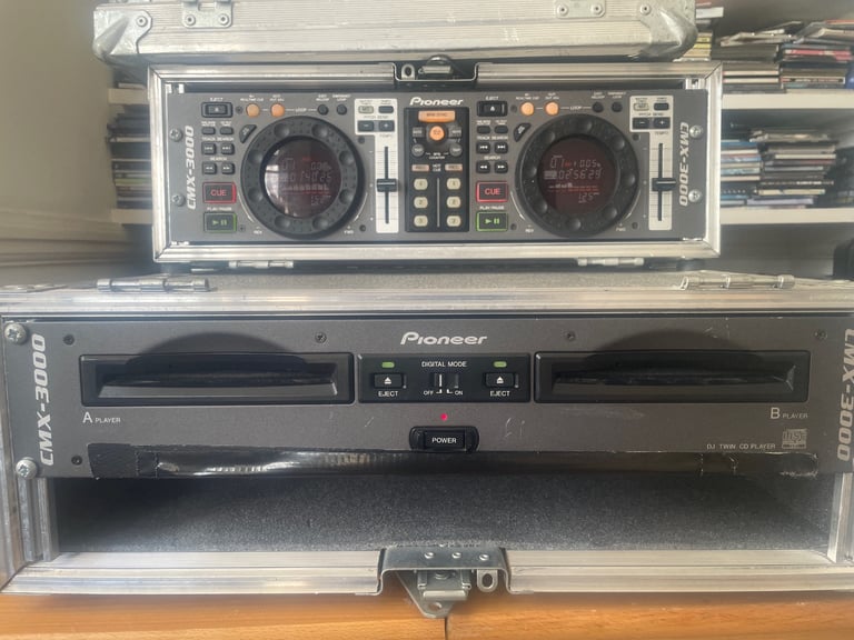 image for Pioneer CMX-3000 Dual Twin CD DJ Player with flight case