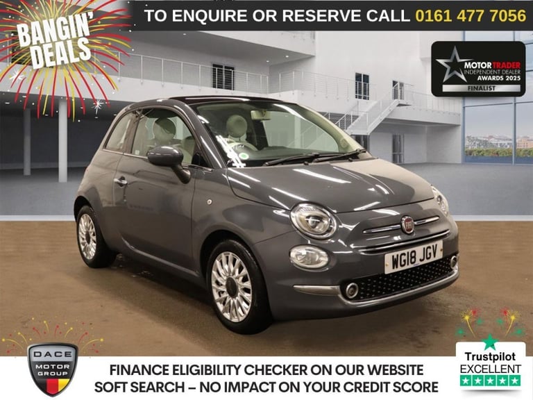 image for 2018 Fiat 500 0.9 TwinAir Lounge Hatchback 3dr Petrol Manual Euro 6 (s/s) (85 bhp) Hatchback Petr...