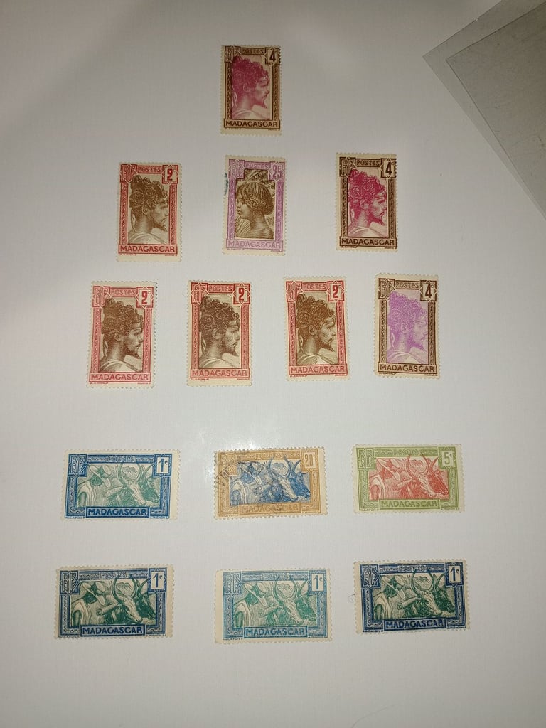 image for .  vintage madagascar stamps.  1940 in very good condition 