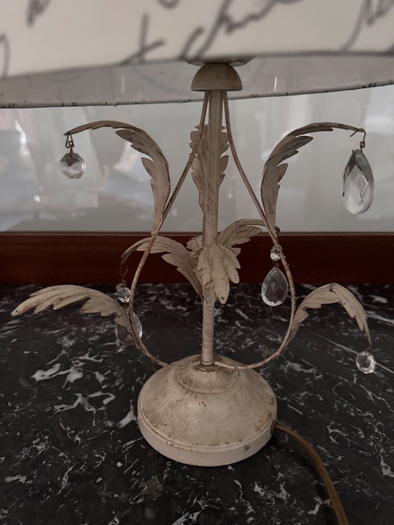 Pair of vintage crystal drop Lamps