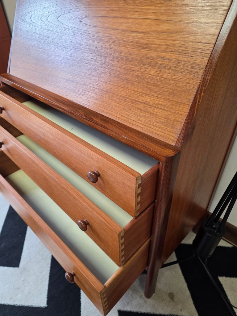  Danish Teak Bureau / Writing Desk – Mid-Century Modern