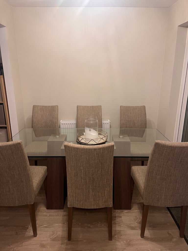 Glass Dining Table & Chairs 