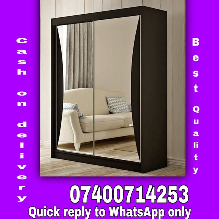 image for W 100CM: Sliding door Wardrobe For Sale cash on delivery
