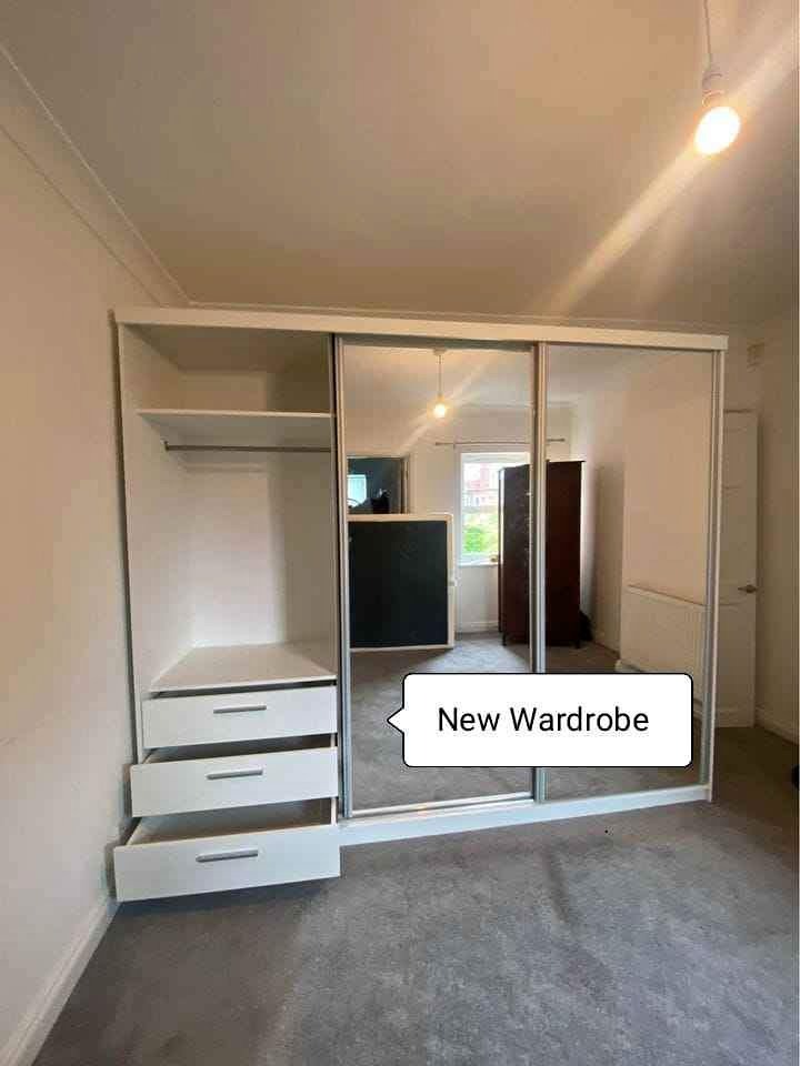 SALE ON Brand New 3/2 Doors Sliding Wardrobe Matte Finish with Mirrors in 6 diff Sizes