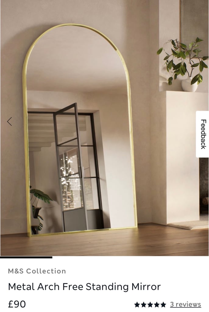image for Free Metal Arch Mirror Frame – Antique Bronze (Broken Glass)