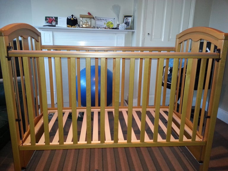 image for Mamas n papas Cot Bed with brand new mattress in excellent condition