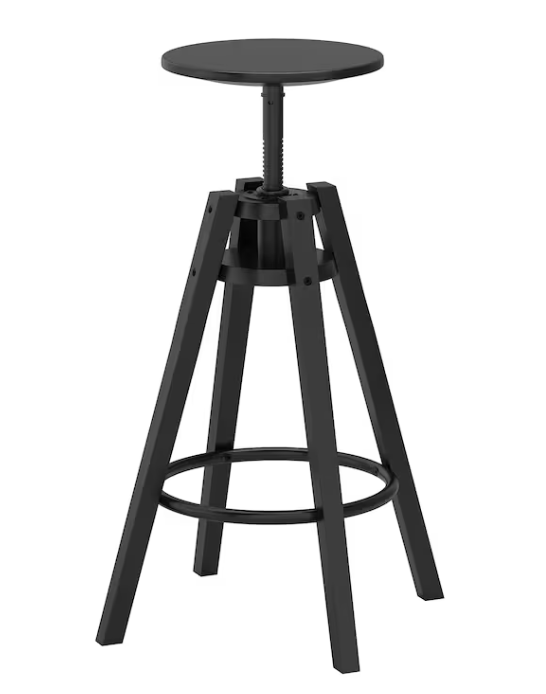 2 IKEA Dalfred Height Adjustable Bar Stools with Seat Cushions FREE DELIVERY 039