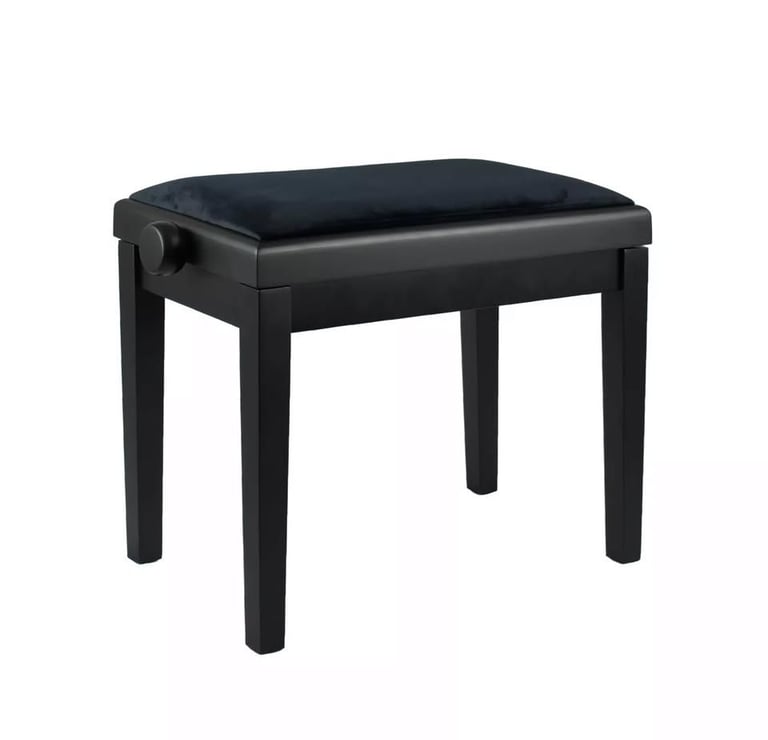 New Gewa Piano keyboard height adjustment Bench Deluxe Black Matte, DPD delivery 7gbp