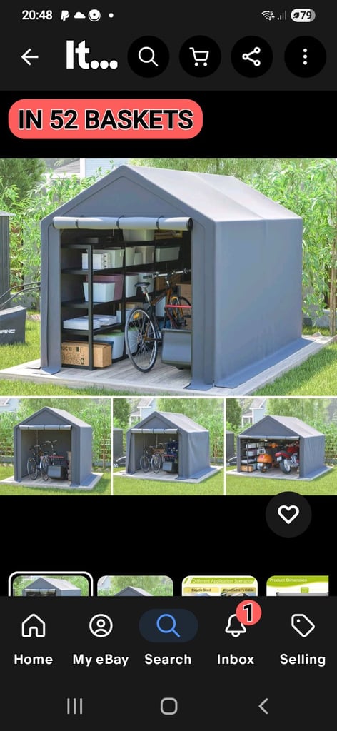 image for 7'x8' tent shed