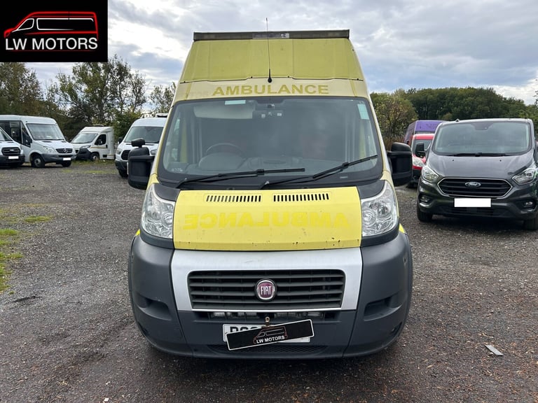FIAT DUCATO 3.0 180 BHP MULTIJET EXLWB EXHIGH ROOF AMBULANCE 2012 62 REG