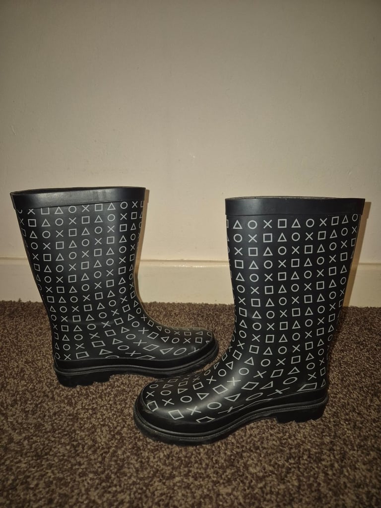 Unisex Childrens Black PlayStation Wellington Boots  UK 1 (EUR 33)