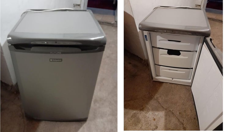 image for Silver Hotpoint future under counter freezer good working order can be seen working