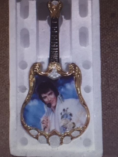 image for RARE: Elvis Guitar Plate '1974 The Superstar' Entertainer of Century *AS NEW*