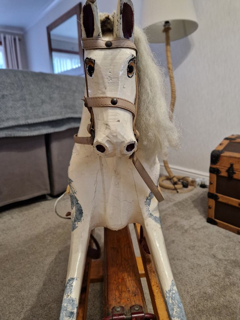 Vintage Leeway Dapple Grey Child's Rocking Horse | in Irvine, North ...