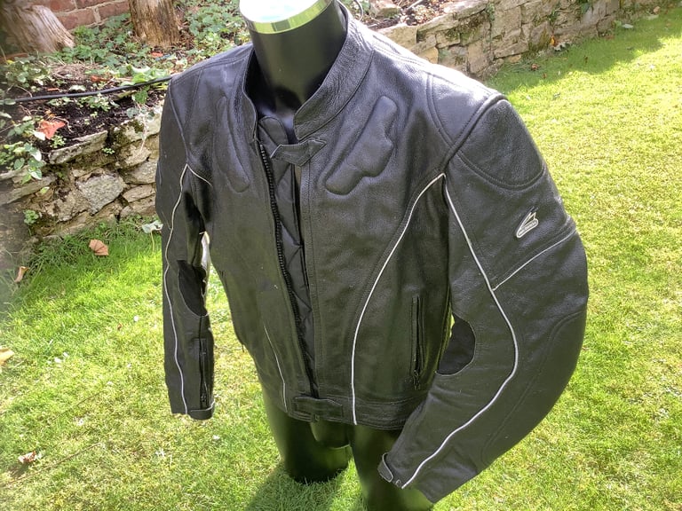 🏍️ HEIN GERICKE LEATHER MOTORCYCLE 🏍️ JACKET 🧥 (UK SIZE 36) BLACK