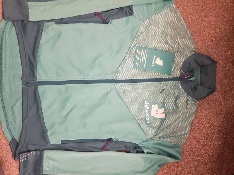 DELIVEROO ADULT LONG-SLEEVED ZIPPED JACKET *NEW WITH TAGS* - SIZE MEDIUM SEE SAS
