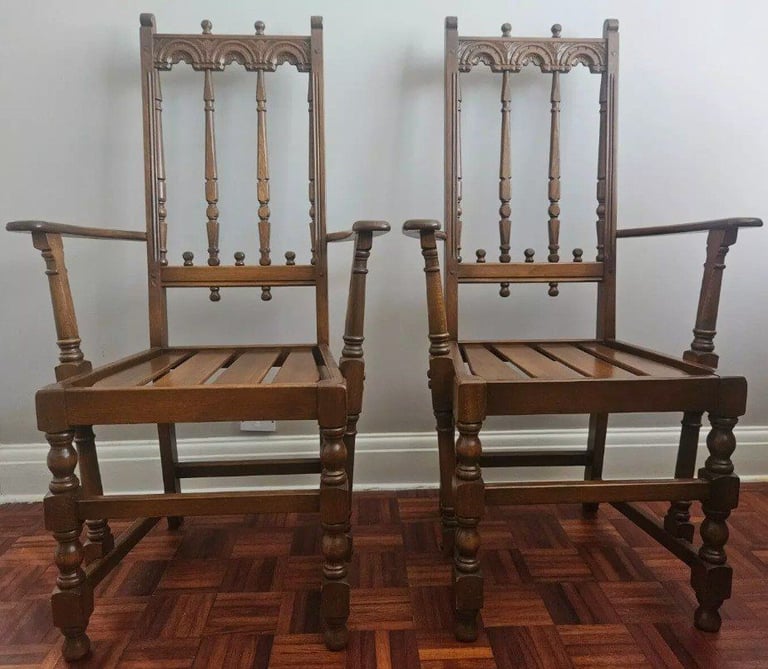 Ercol Carver Dining Chairs Yorkshire Range X 2 Excellent Condition