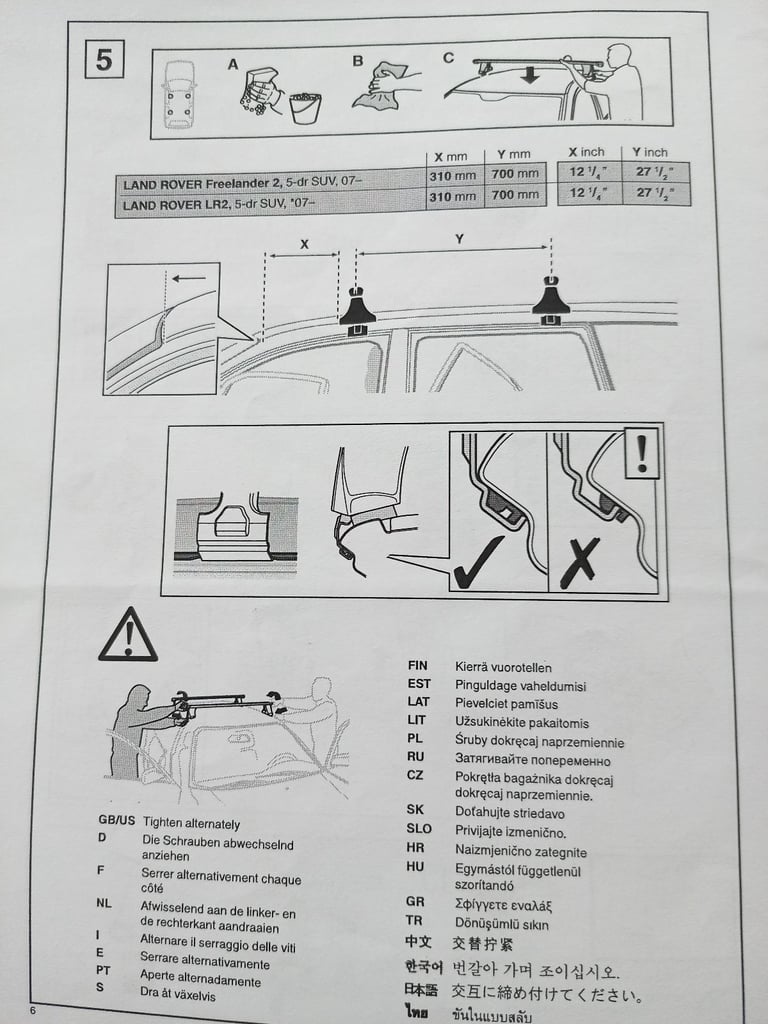 THULE Black Square Bar Full Roof Bar System