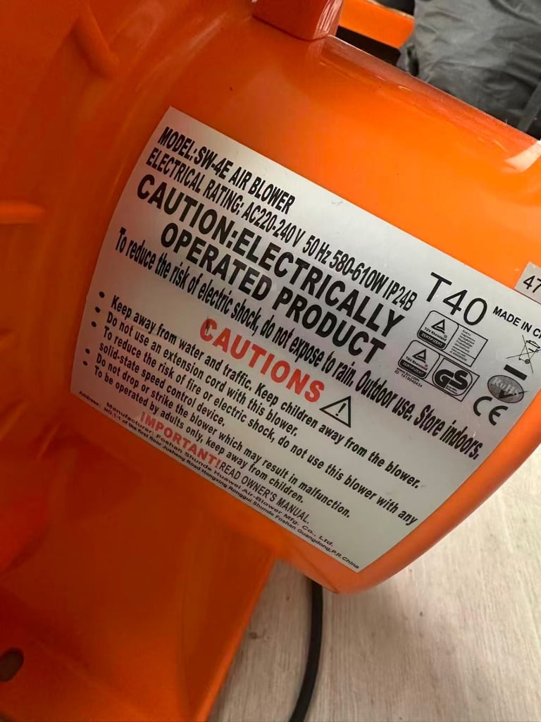 Inflatable Bouncy Castle Air Blower  610W Electric Pump 