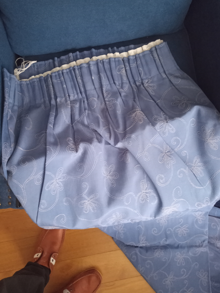 image for curtains  ( blue )  long 