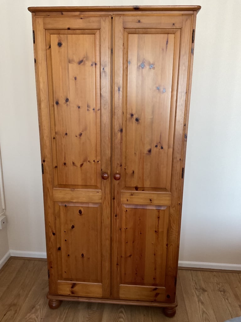 2 Door Pine Wardrobe