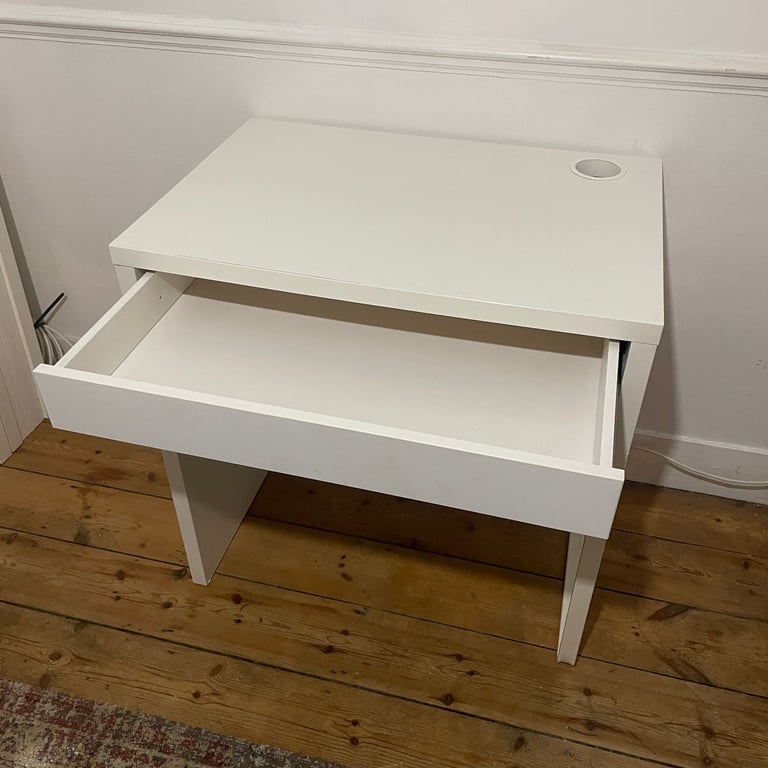 IKEA Micke White Computer Desk with Drawer Unit, 73x50 Cm