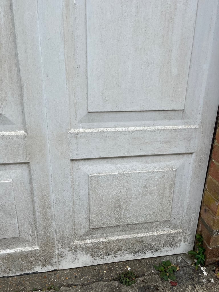 Metal garage door with frame- good condition 2m*2.13m