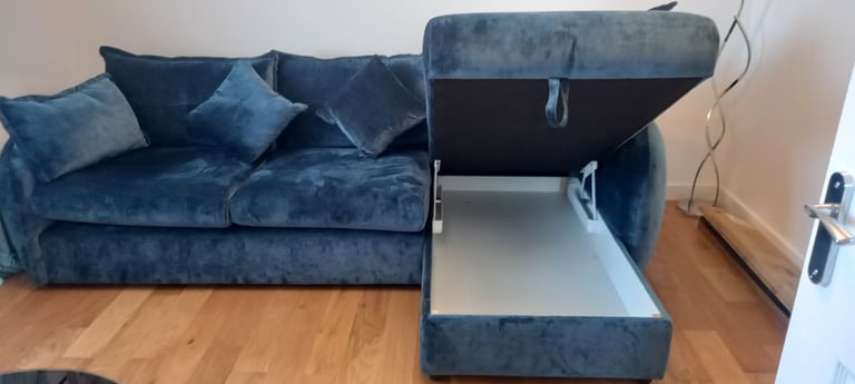 Sofology, 'The Portobello', 3 Seater Chaise Storage Sofa with Foam Cushion