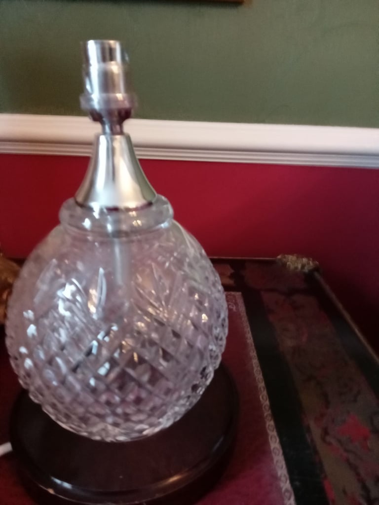 Galway crystal lamp