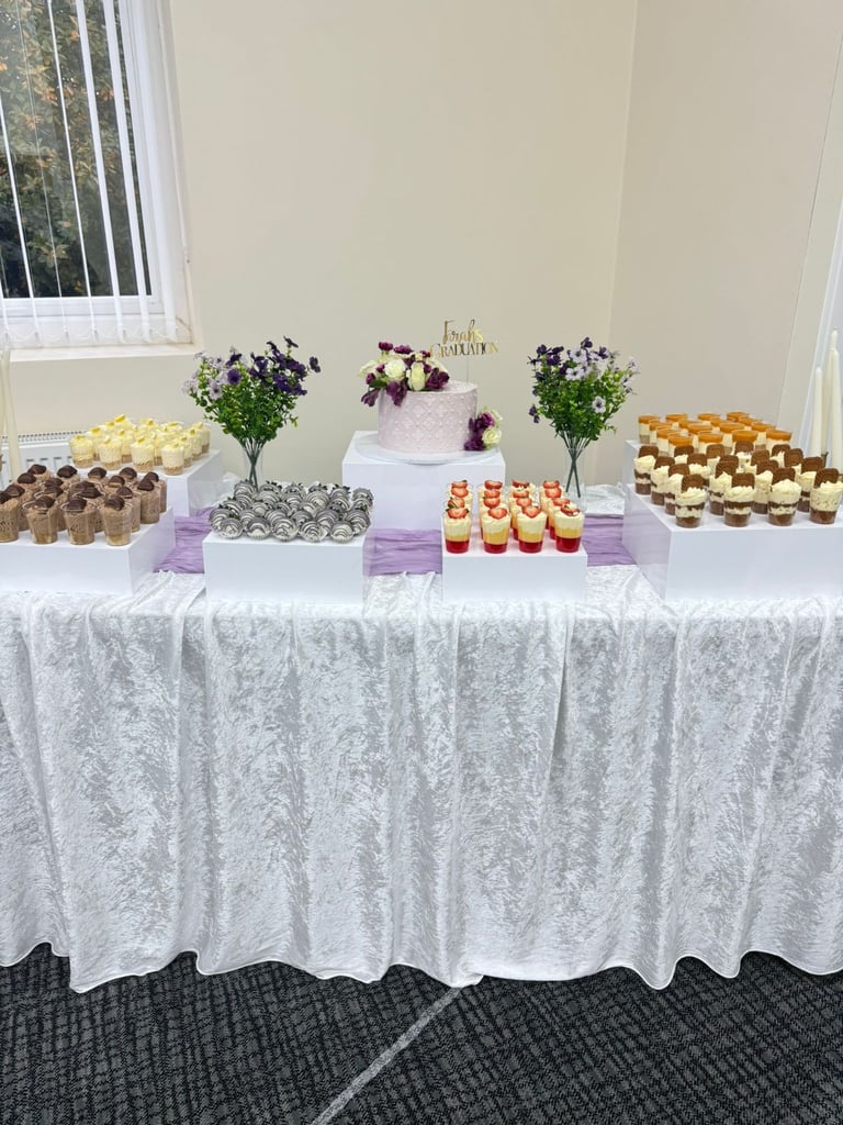 image for Party event balloon backdrop for hire and desserts 