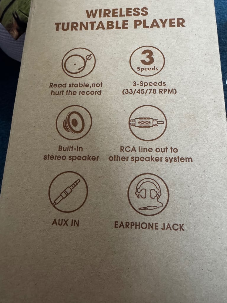 Record player & blue tooth from your phone