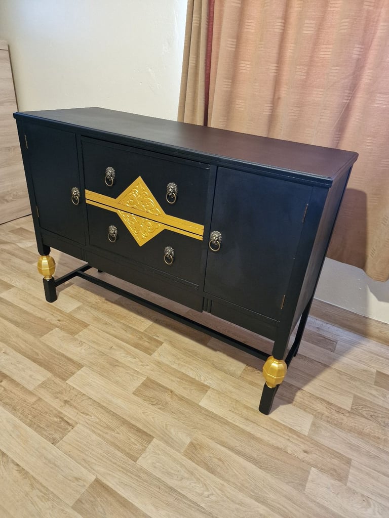 Sideboard vintage antique restored Jacobean style