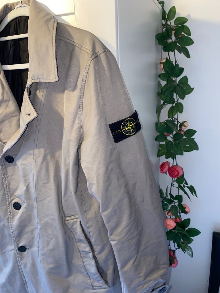Stone Island, Grey Trench Coat 