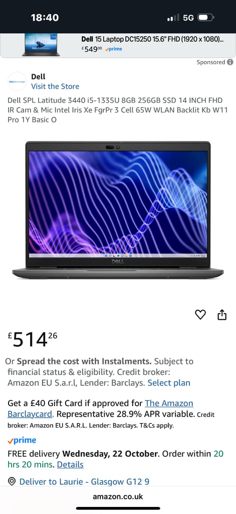 Brand New Dell 3440Laptop
