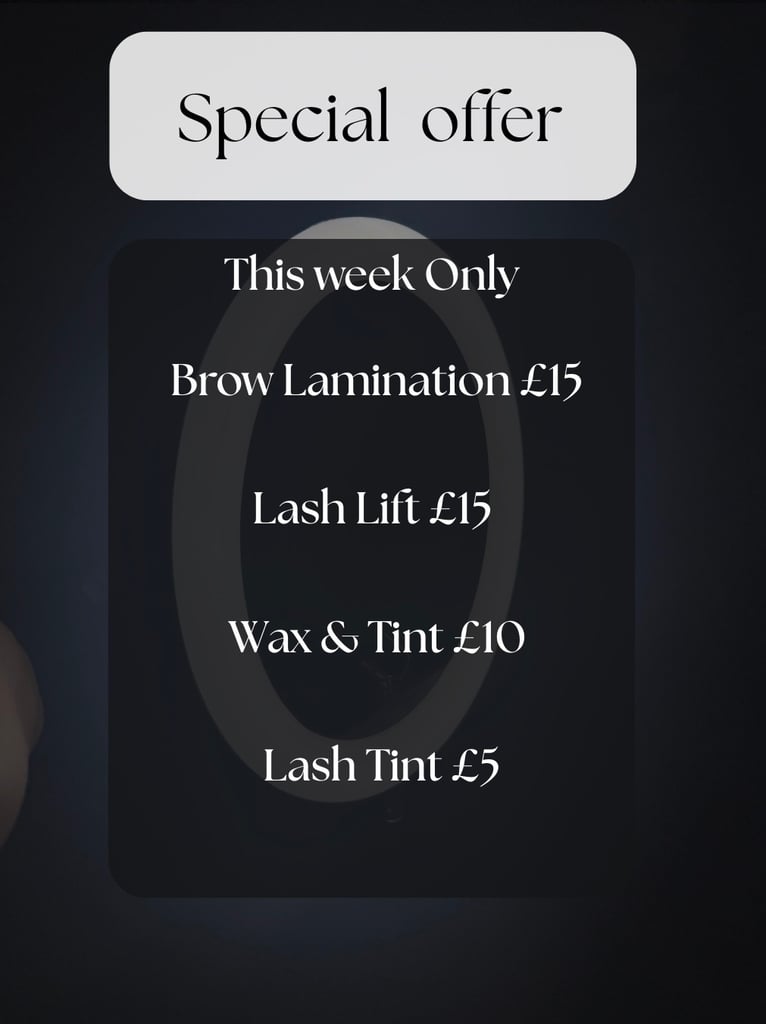Brow Lamination, Lash Lift, Brow wax &Tint Mobile service 