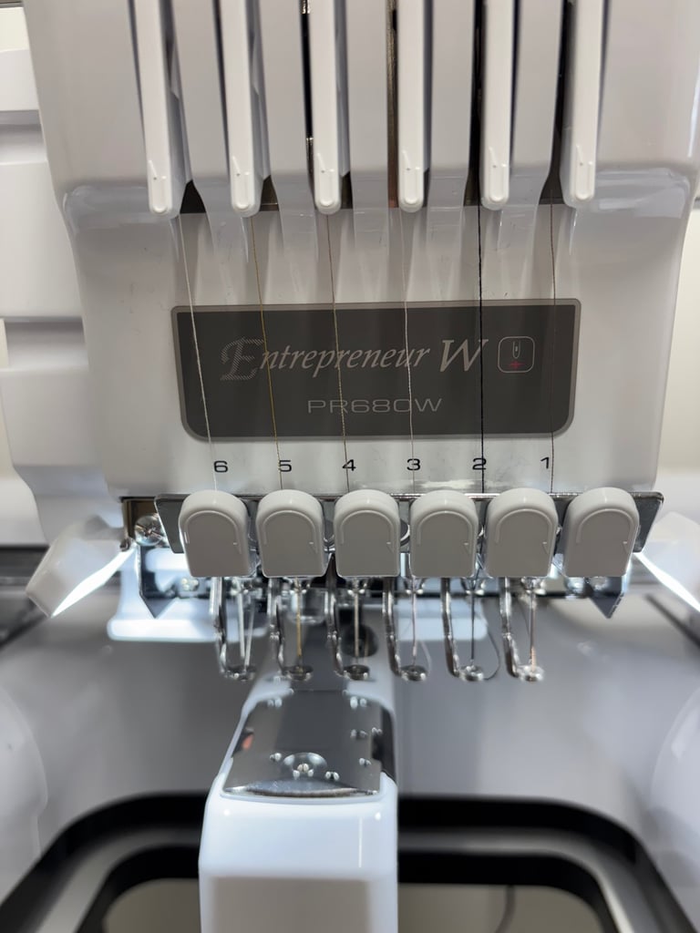 Brother Entrepreneur PR680W - 6 needle embroidery machine 