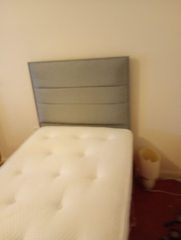 Single bed with mattress and headboard 