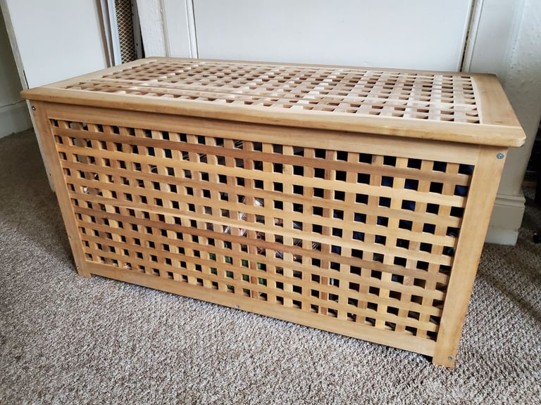 IKEA 'Hol' Solid Acacia Wooden Trunk / Storage Table