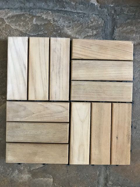 image for ‘A’ Grade Interlocking Teak Tiles 300 x 300 x 24mm - New