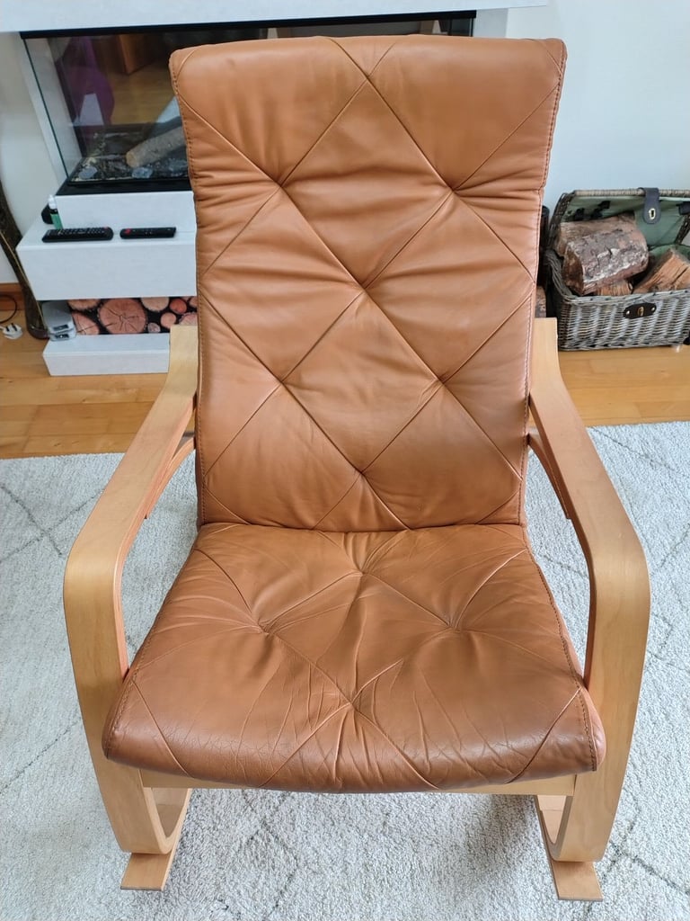 Ikea leather rocking chair