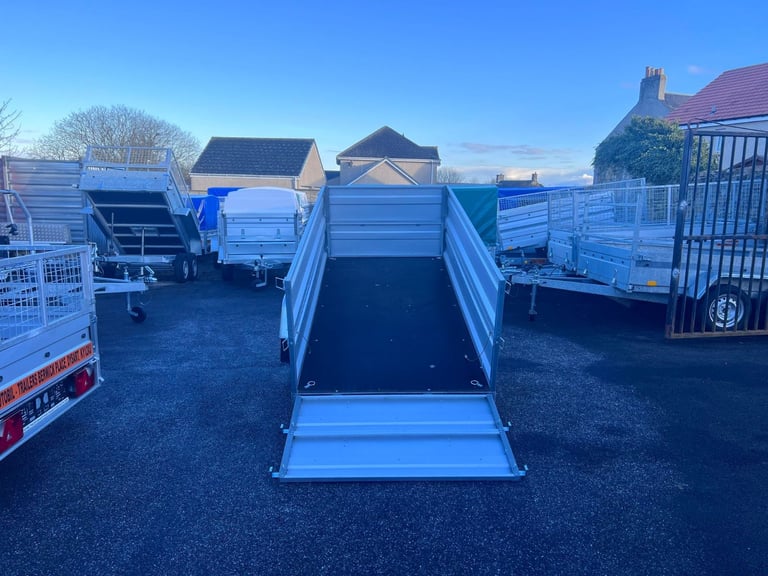 BRAND NEW 7,7ft x 4,2ft (B235) SINGLE AXLE/DOUBLE BROADSIDE NIEWIADOW TRAILER 750KG
