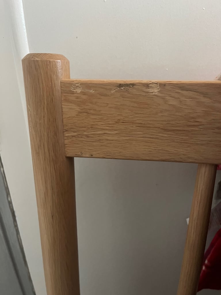 M&S Newark Spindle Double Bed Frame 4ft 6in Ex-Display OAK **will be open to reasonable offers**
