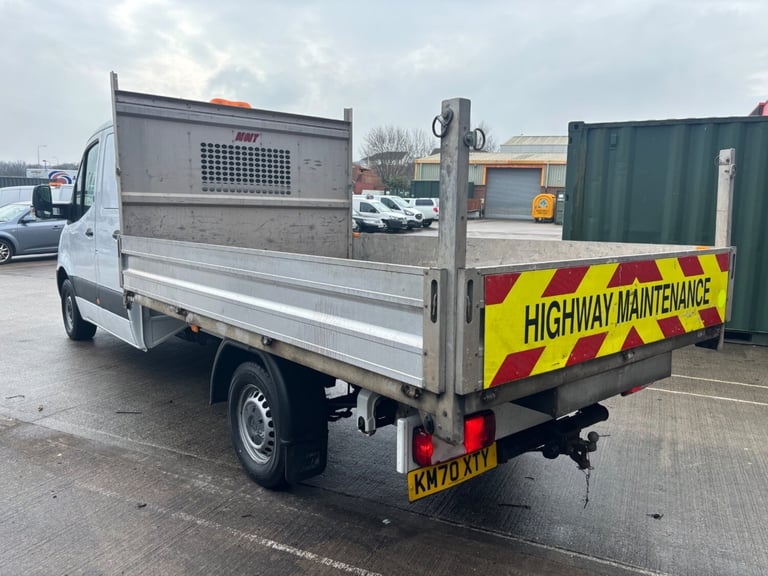 2012/70 MERCEDES SPRINTER DROPSIDE CREW CAB WHITE PICK UP 1 OWNER 