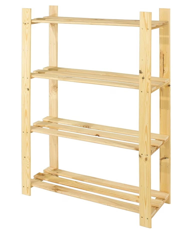 image for IKEA wooden shelving, solid wood