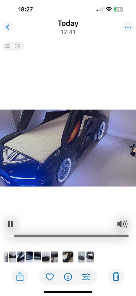 Children’s Car Bed with sounds and lights 