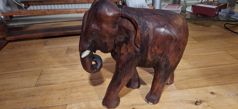 Wooden carved elephant 35cm × 35cm × 18cm