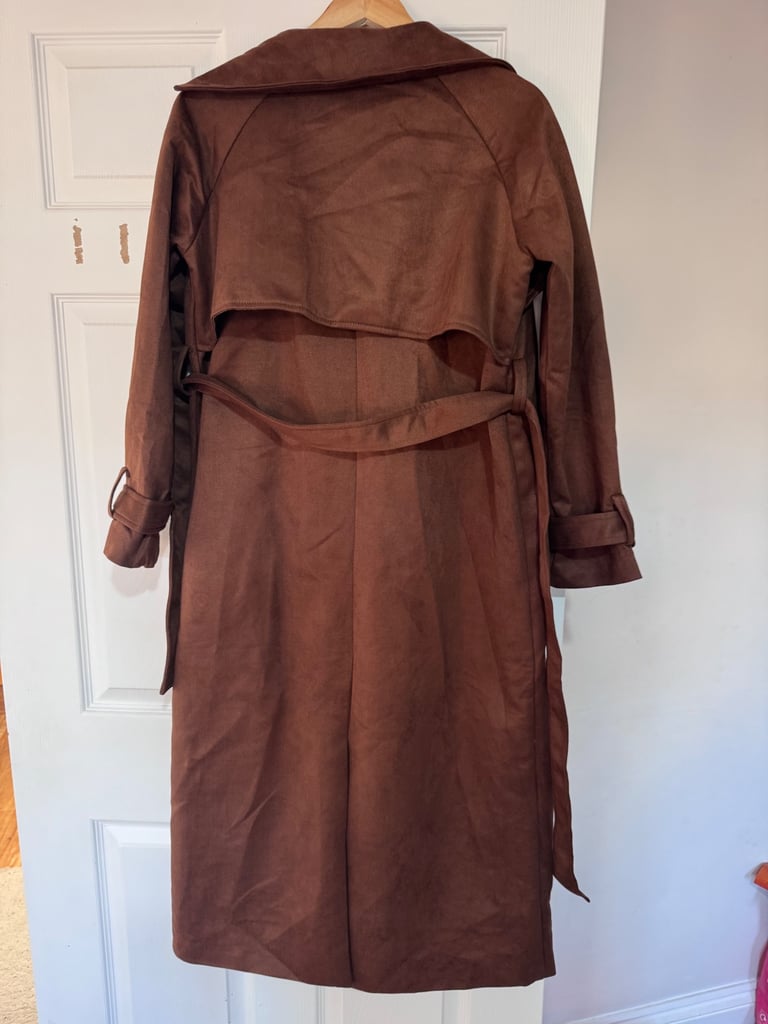 suede trench coat