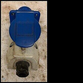 Caravan 16amp Power waterproof plug and socket.