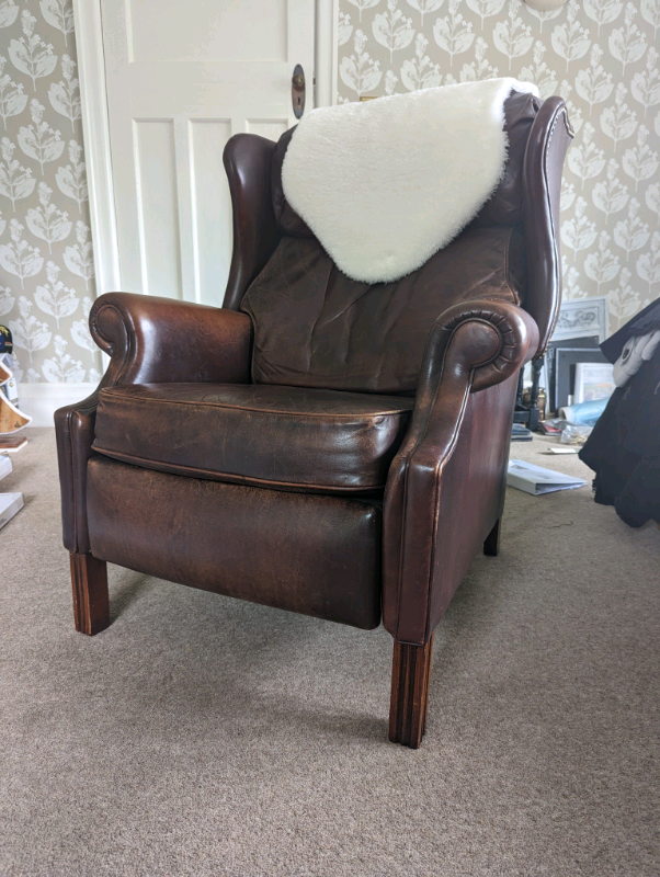 Vintage leather recliner 
